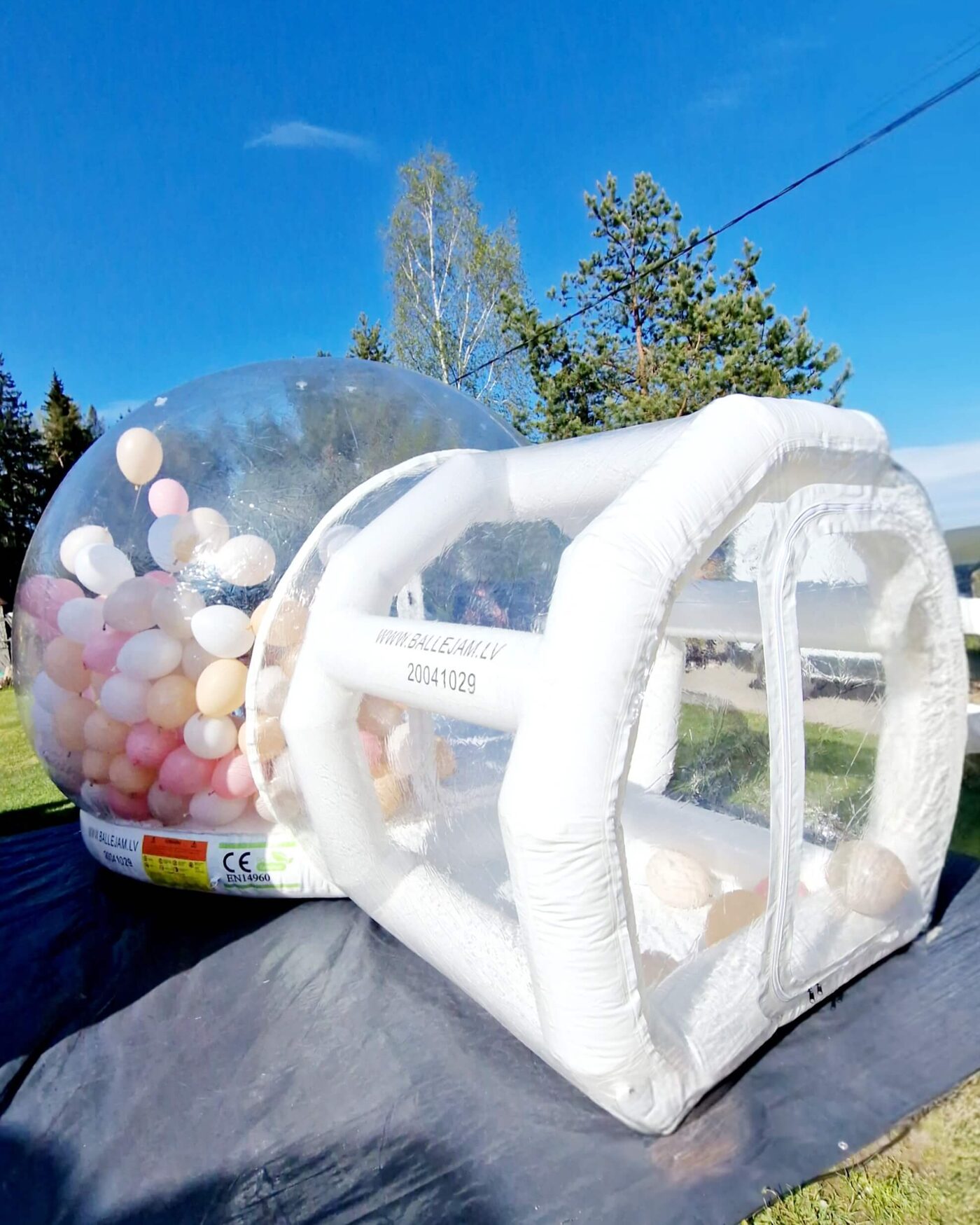 Balonu māja XXL ar batutu, baloniem un tuneli