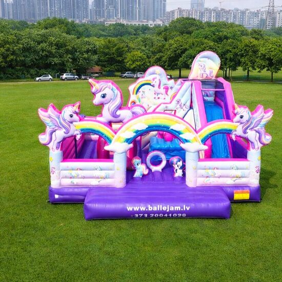 Vienradža piepūšamā atrakcija