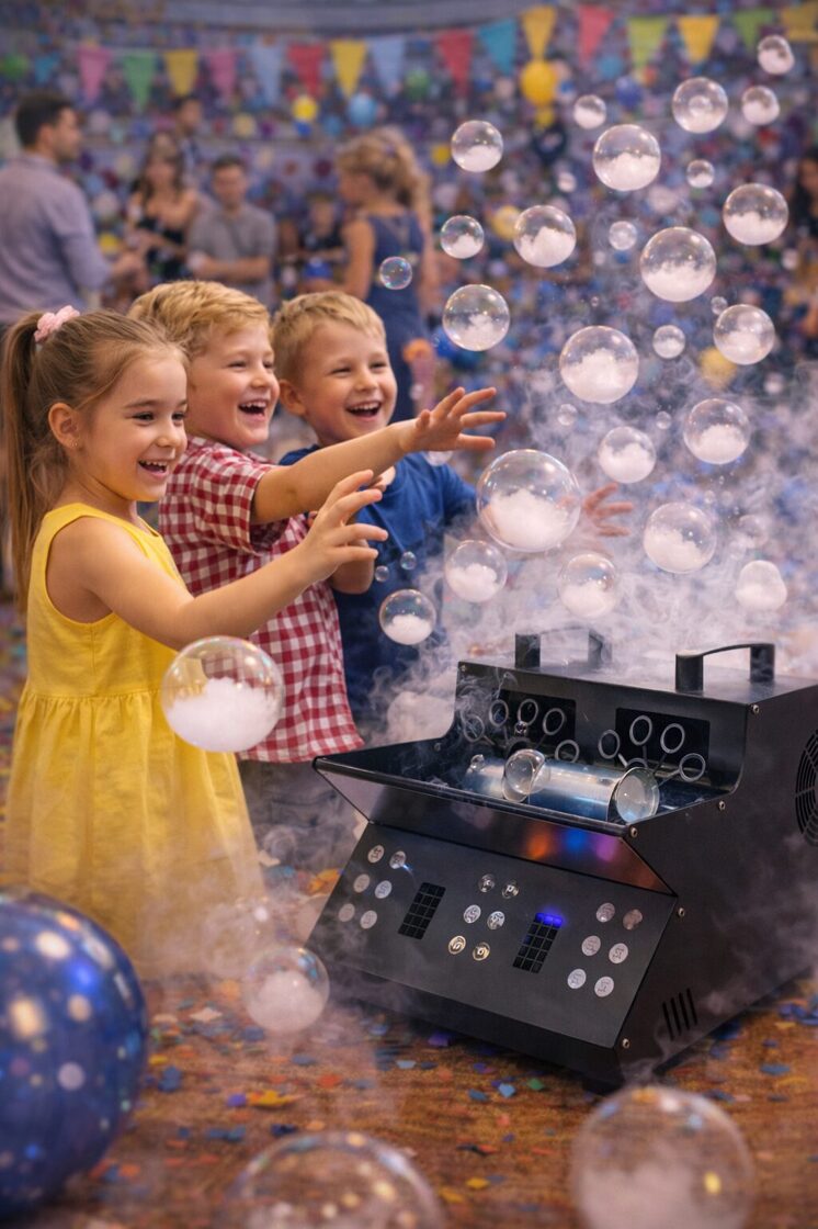 Lielā burbuļu dūmu mašīna bērnu ballītēm un pasākumiem