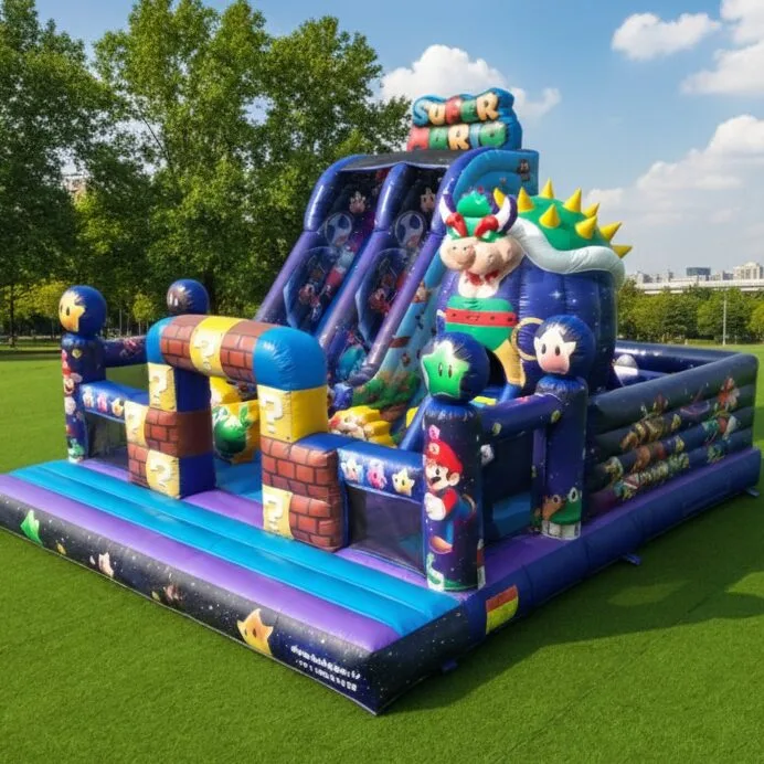 Super mario piepūšamā atrakcija Rīgā